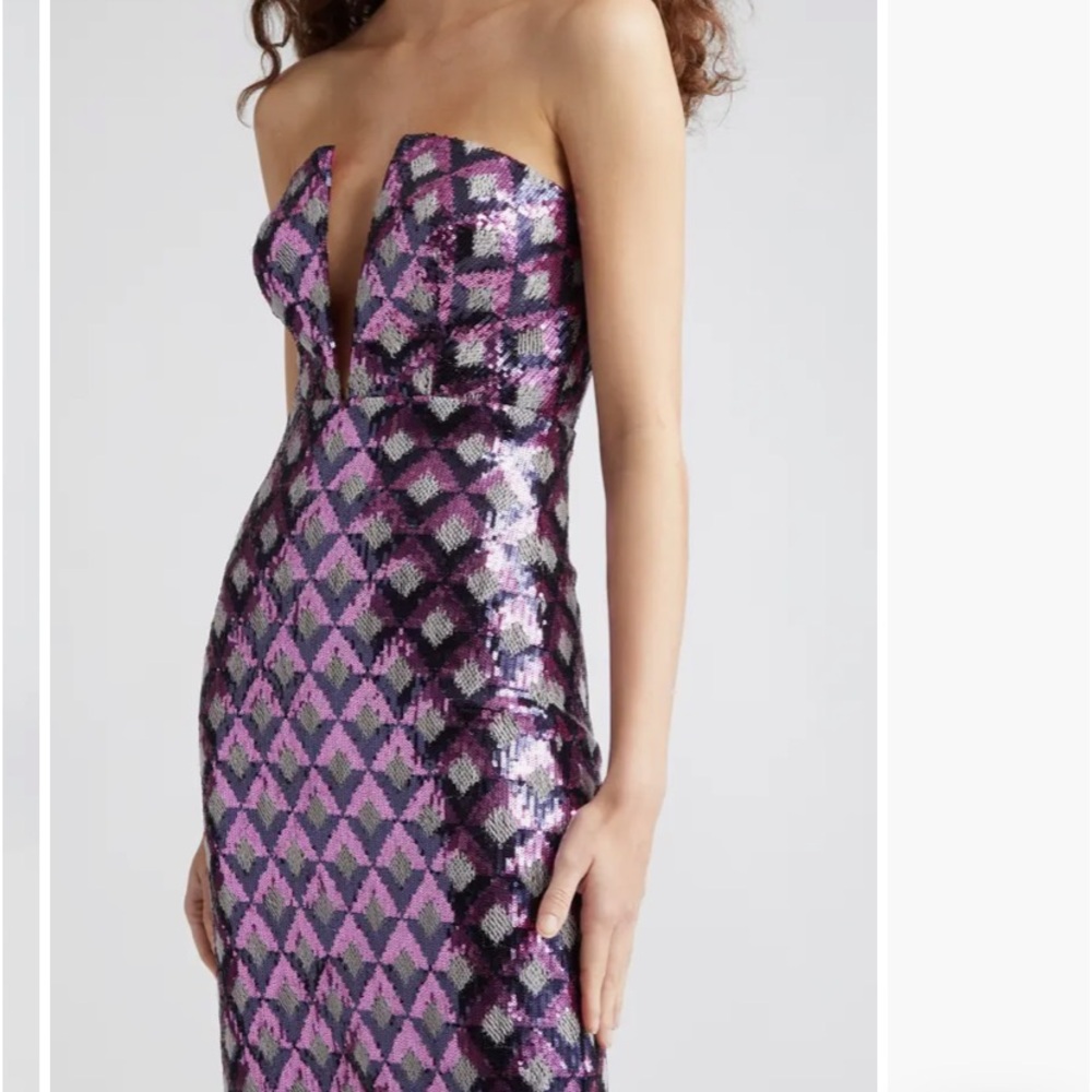 Ramona strapless sequin gown